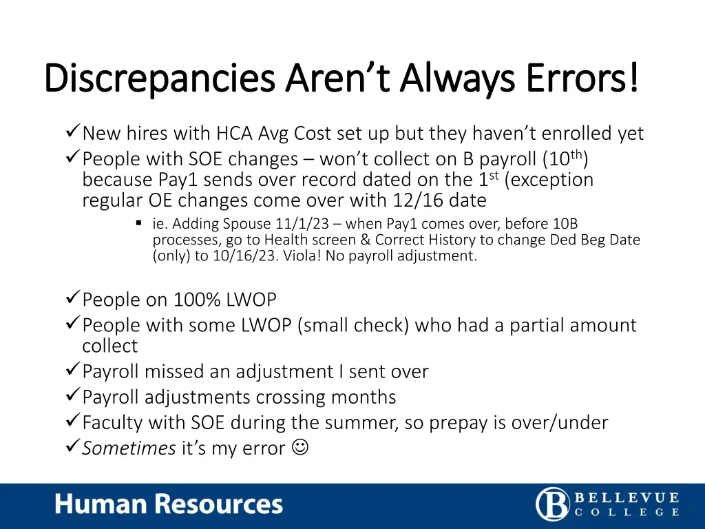 discrepancies aren t always errors discrepancies