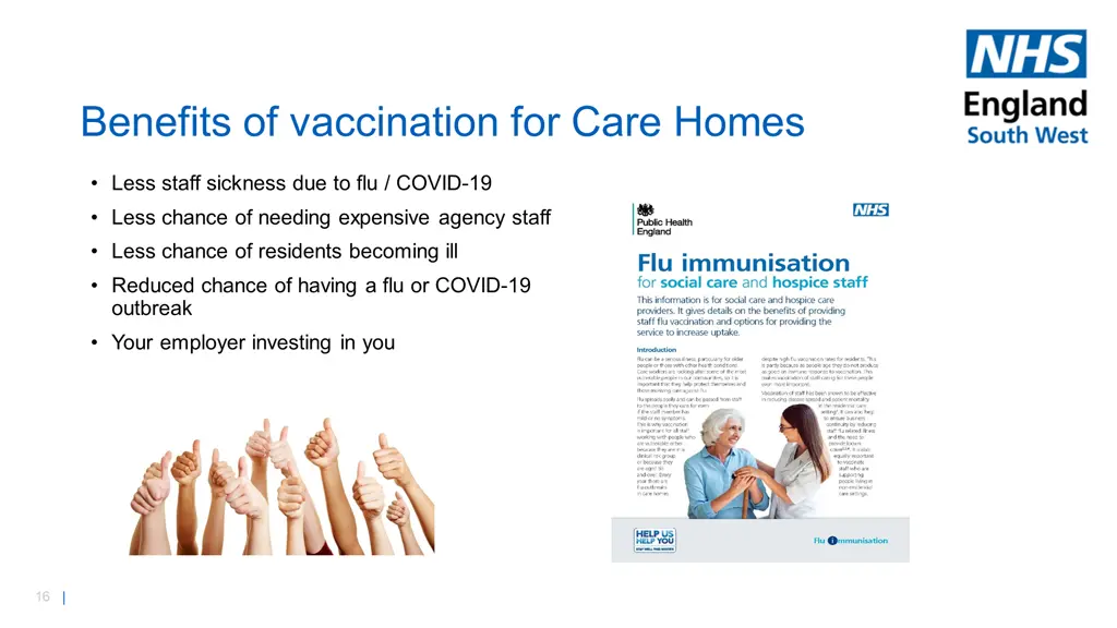 benefits of vaccination for care homes