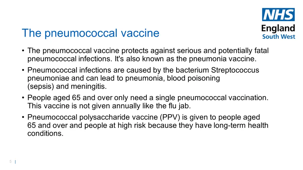 the pneumococcal vaccine