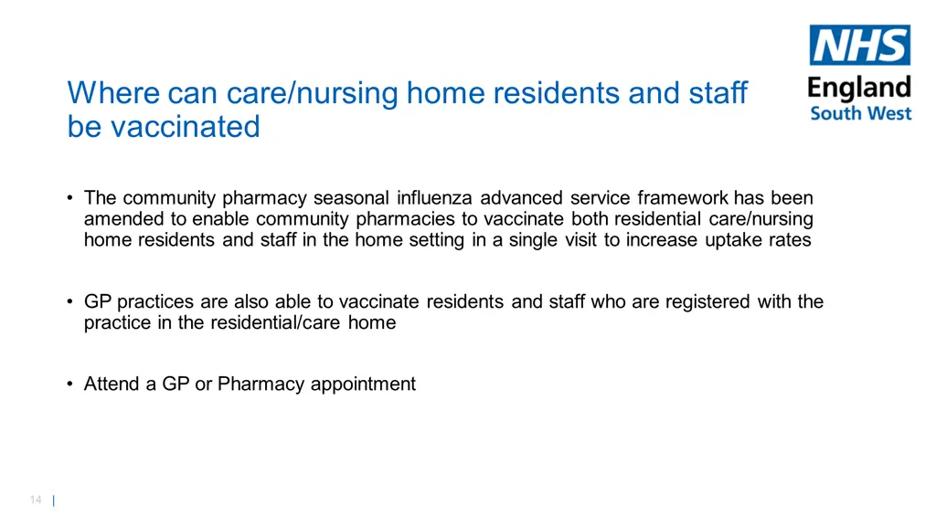 where can care nursing home residents and staff