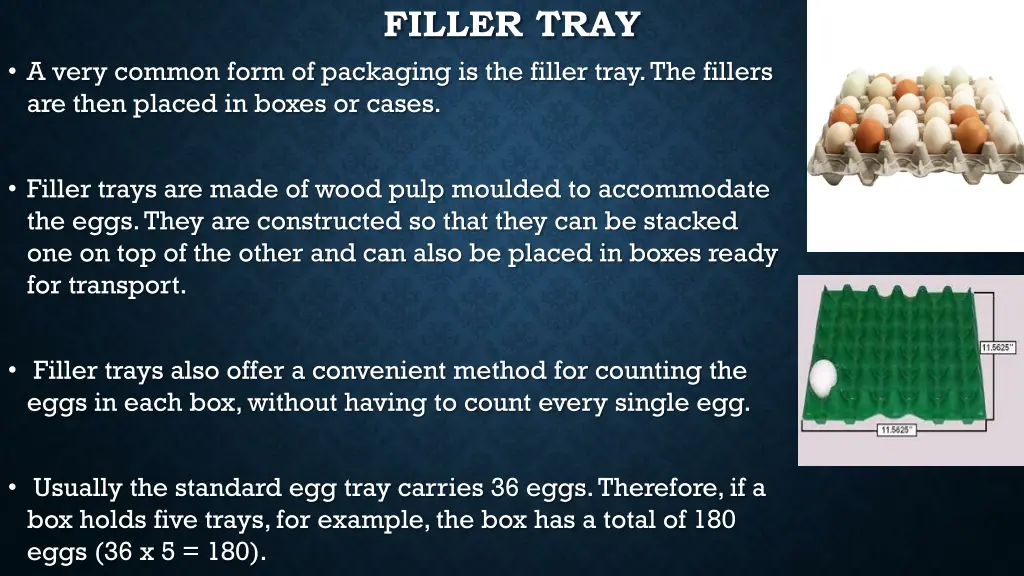 filler tray