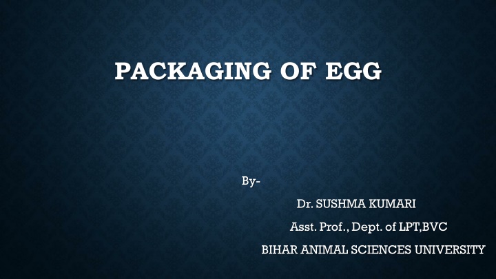 packaging of egg