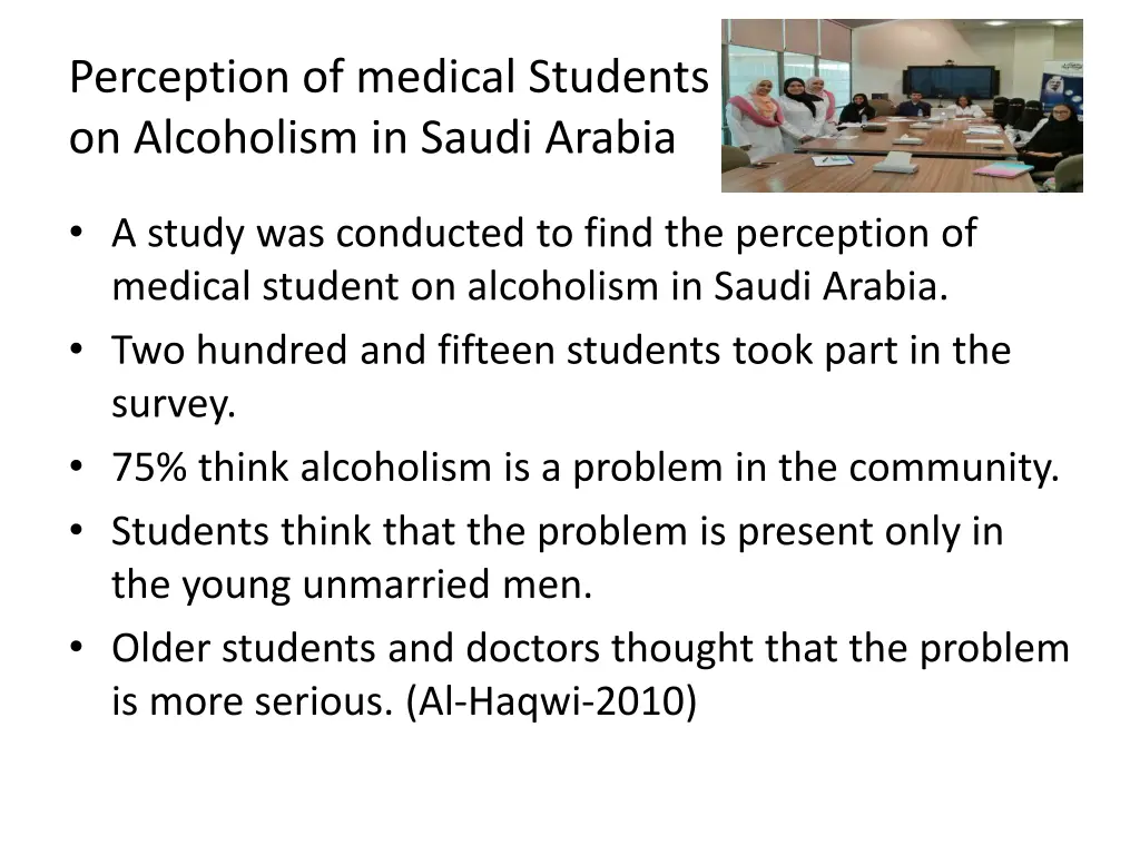 perception of medical students on alcoholism