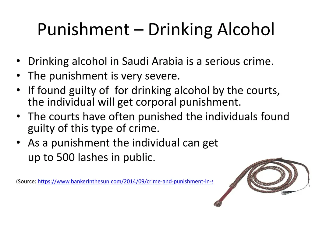 punishment drinking alcohol