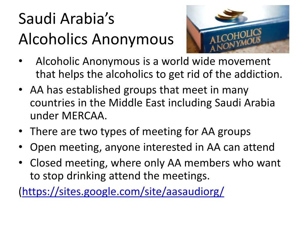 saudi arabia s alcoholics anonymous alcoholic