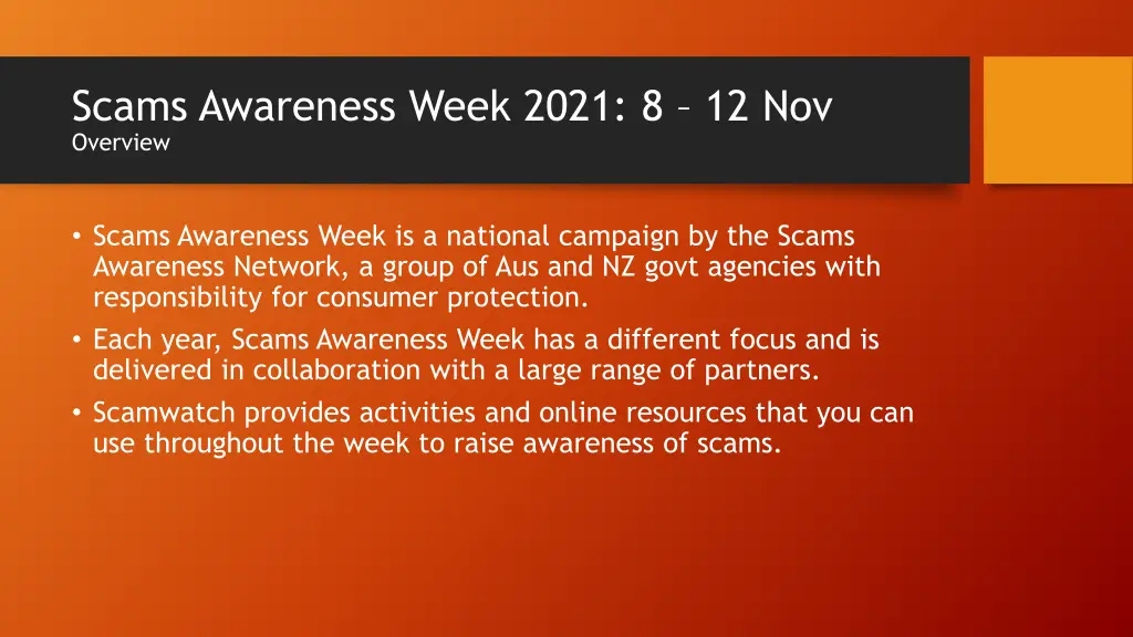 scams awareness week 2021 8 12 nov overview