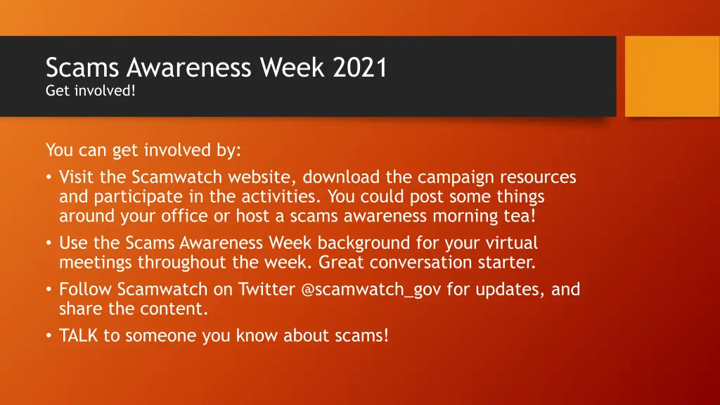 scams awareness week 2021 get involved