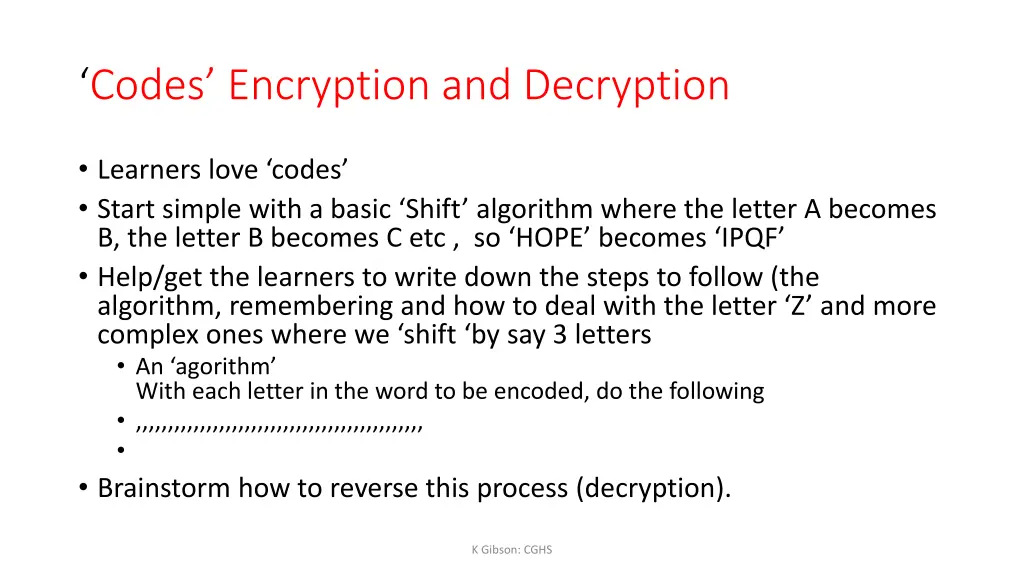 codes encryption and decryption