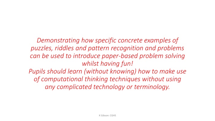 demonstrating how specific concrete examples