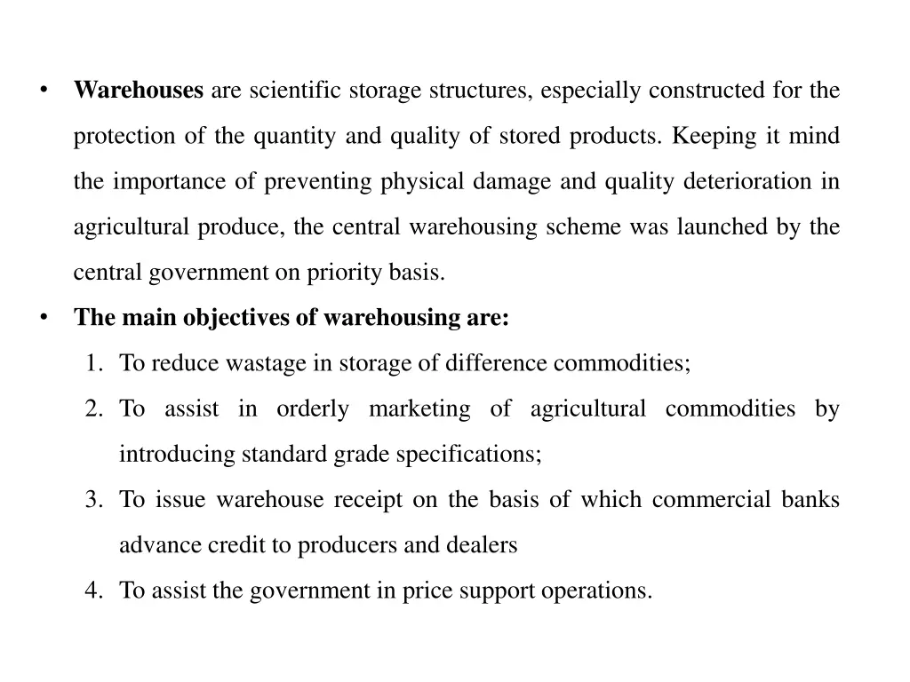 warehouses are scientific storage structures