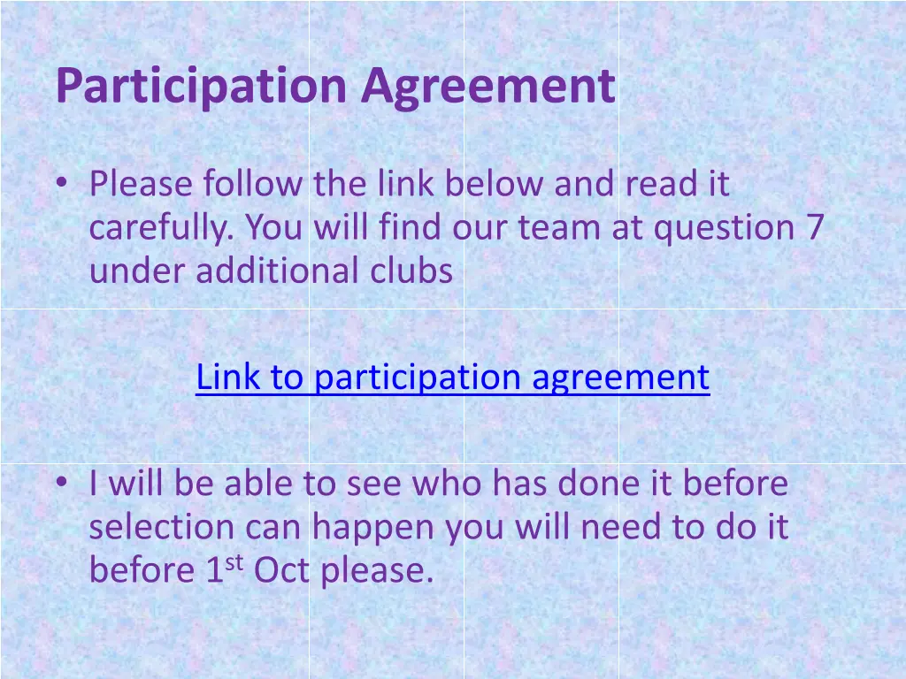 participation agreement