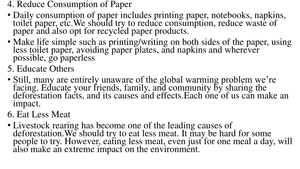 4 reduce consumption of paper daily consumption