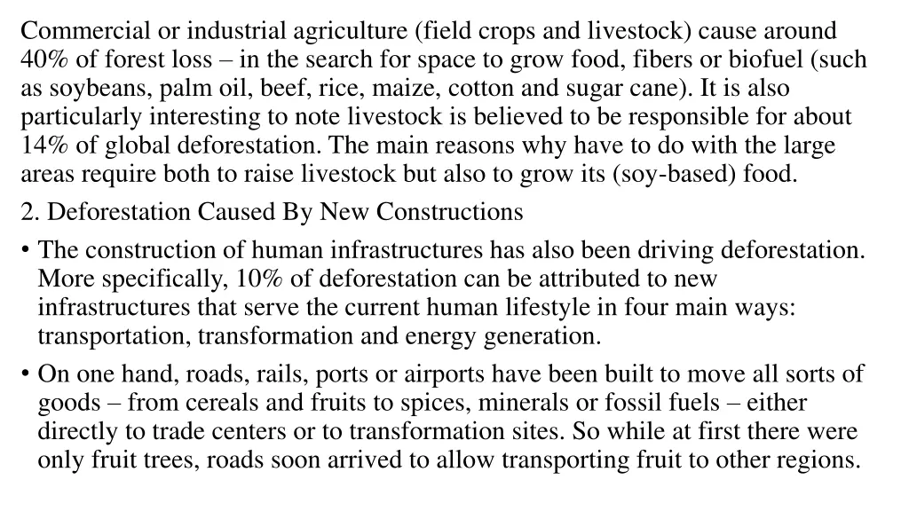 commercial or industrial agriculture field crops