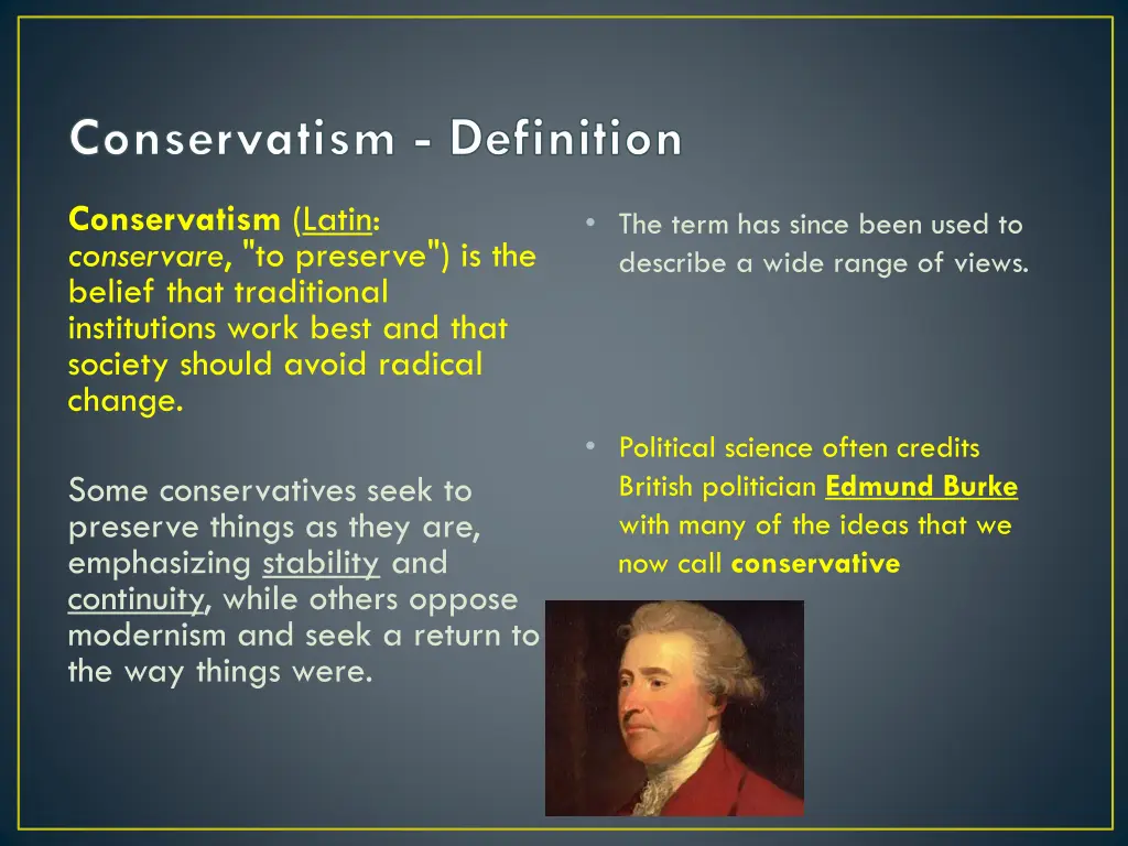 conservatism definition 1