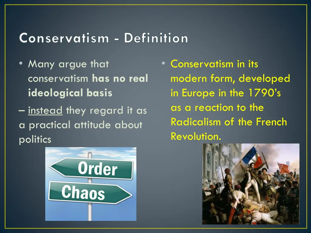 conservatism definition 2