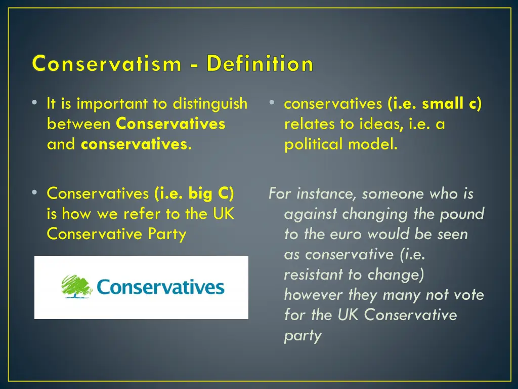 conservatism definition