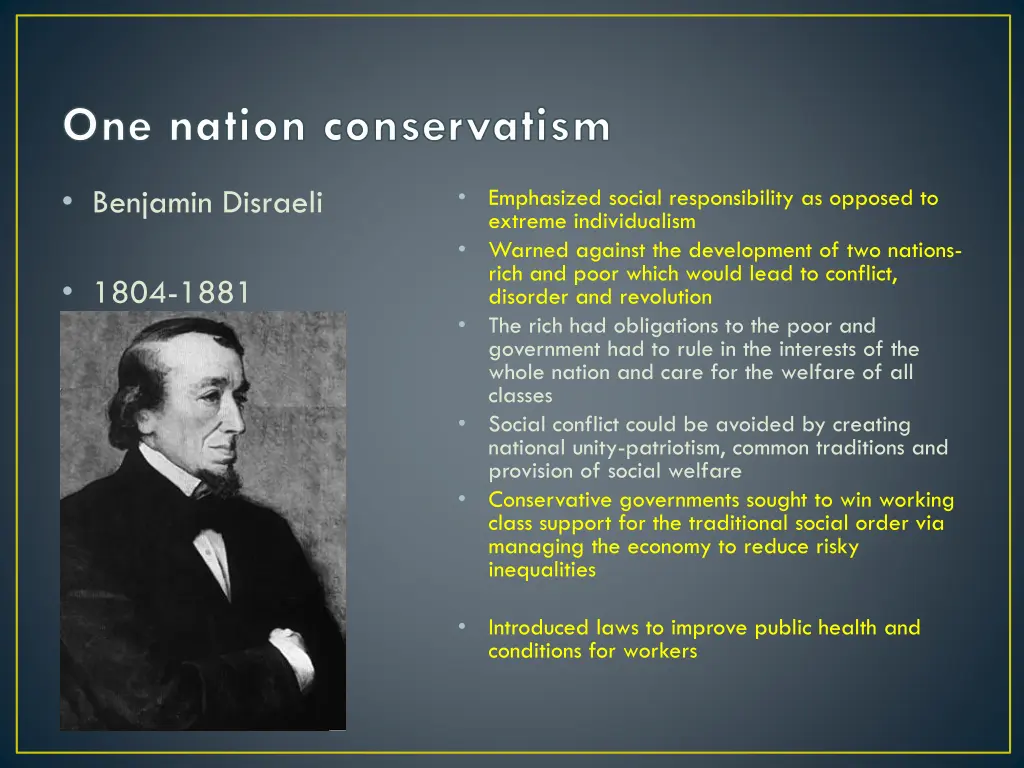 one nation conservatism