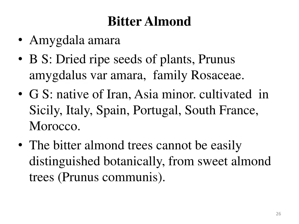 bitter almond