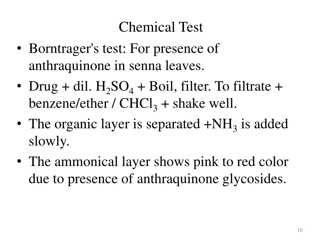 chemical test