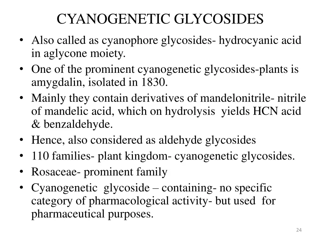 cyanogenetic glycosides