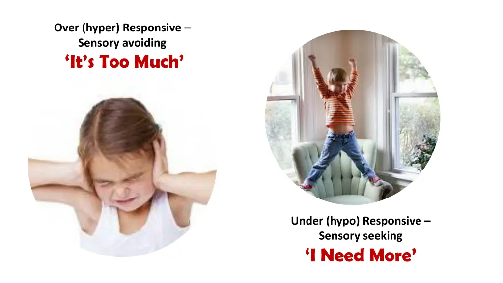 over hyper responsive sensory avoiding