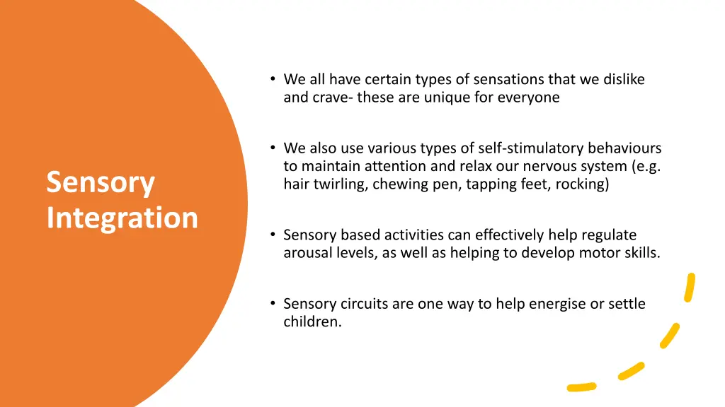 we all have certain types of sensations that