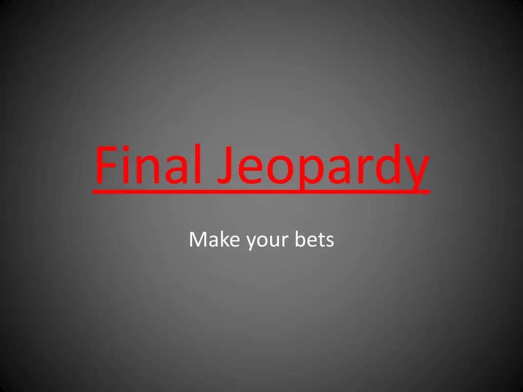 final jeopardy