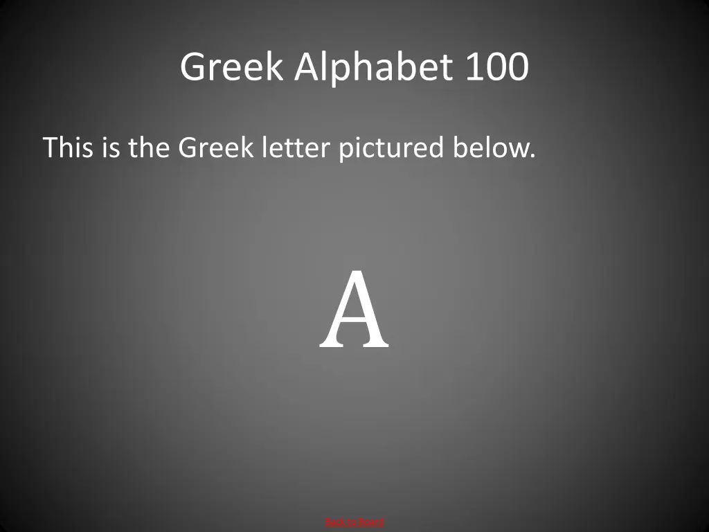 greek alphabet 100