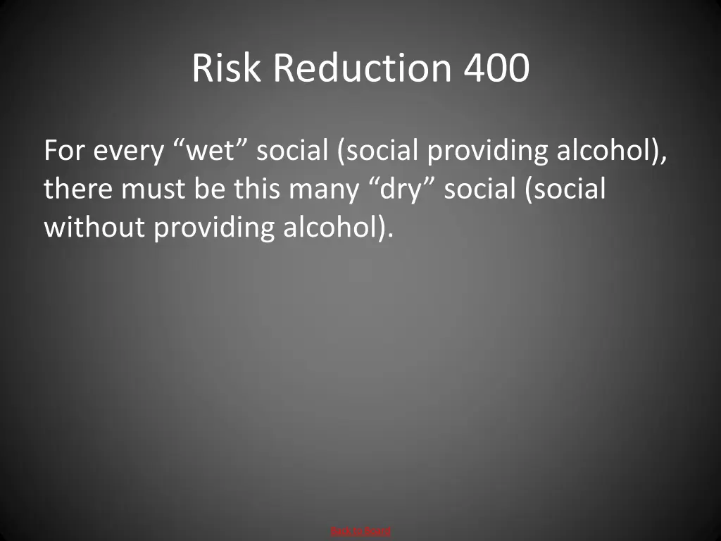 risk reduction 400