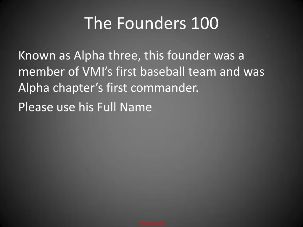 the founders 100