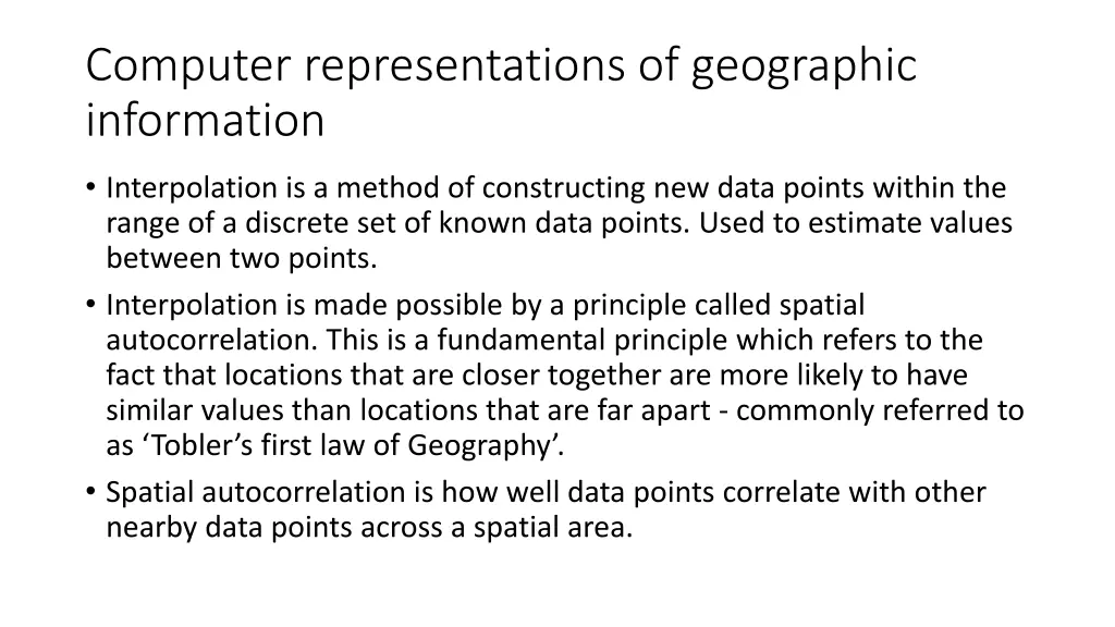 computer representations of geographic information 1