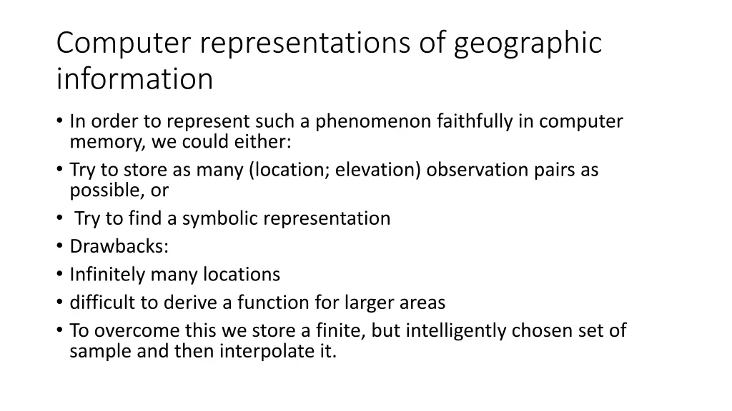 computer representations of geographic information