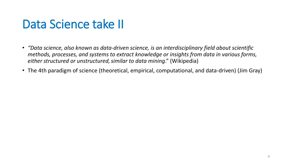 data science take ii data science take ii