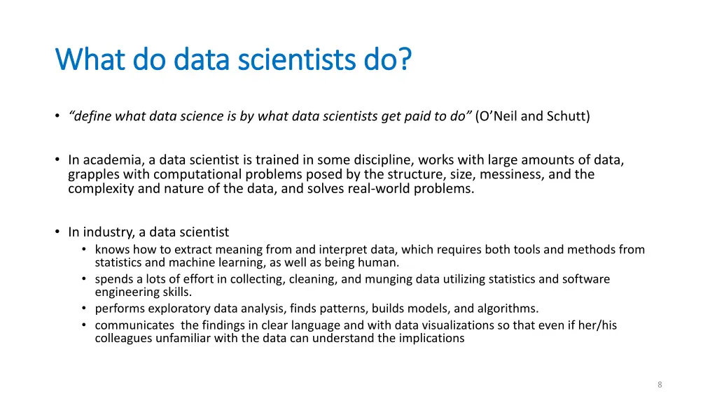 what do data scientists do what do data