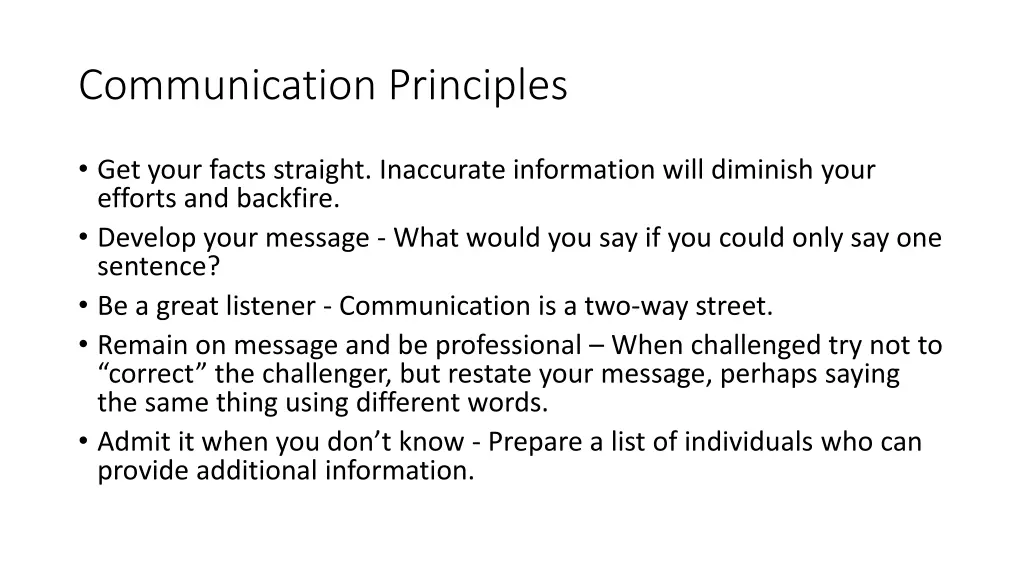 communication principles