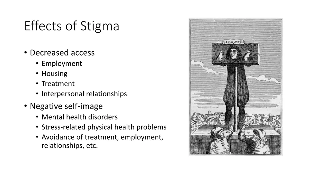 effects of stigma