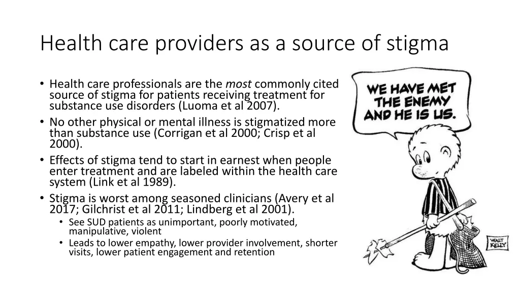 health care providers as a source of stigma