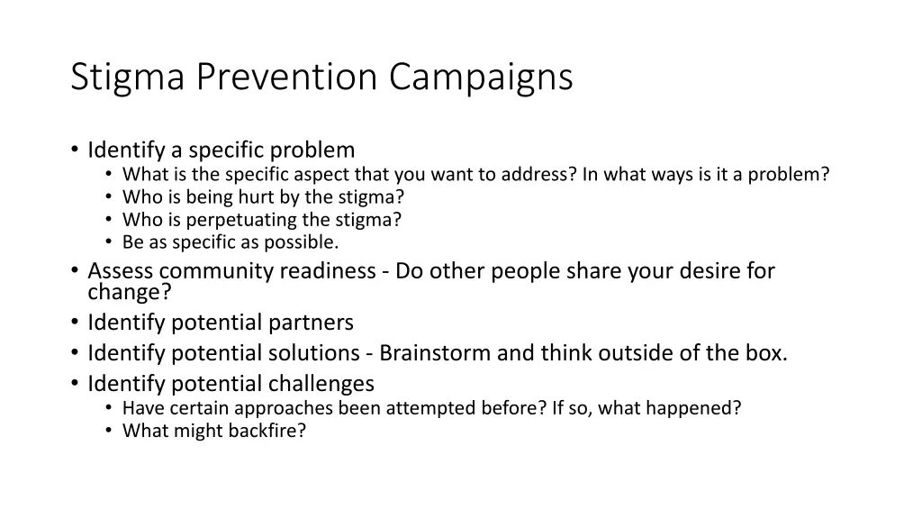 stigma prevention campaigns