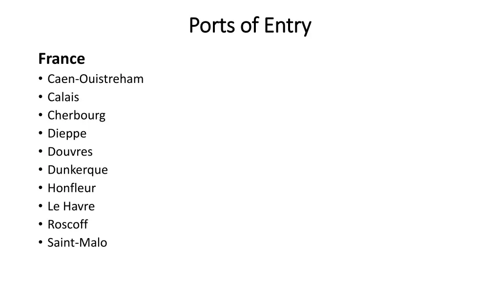 ports of entry ports of entry 2