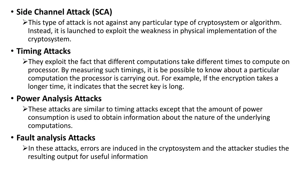 side channel attack sca this type of attack