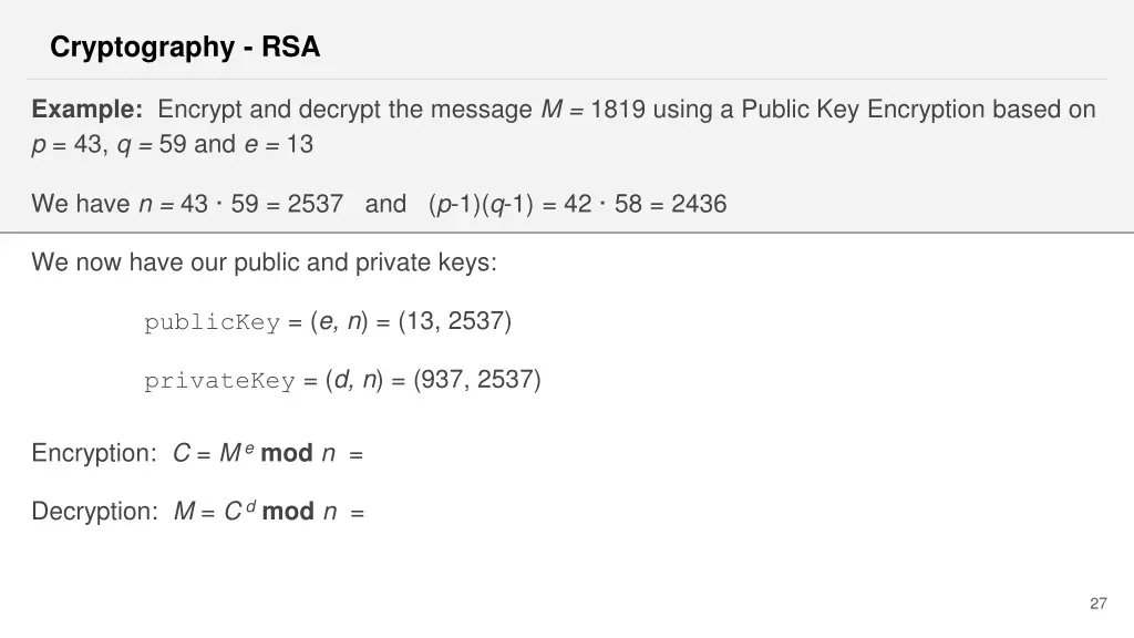 cryptography rsa 17