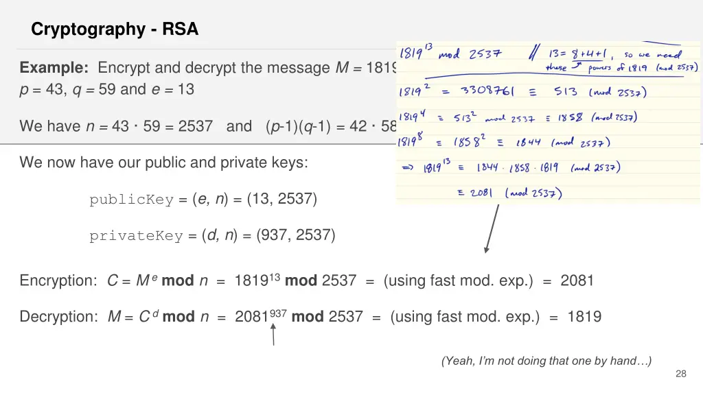 cryptography rsa 18