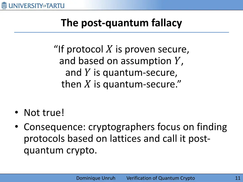 the post quantum fallacy