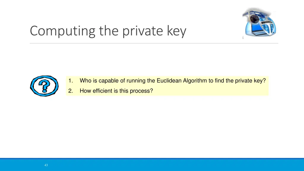 computing the private key 1