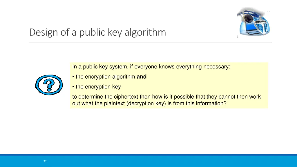 design of a public key algorithm