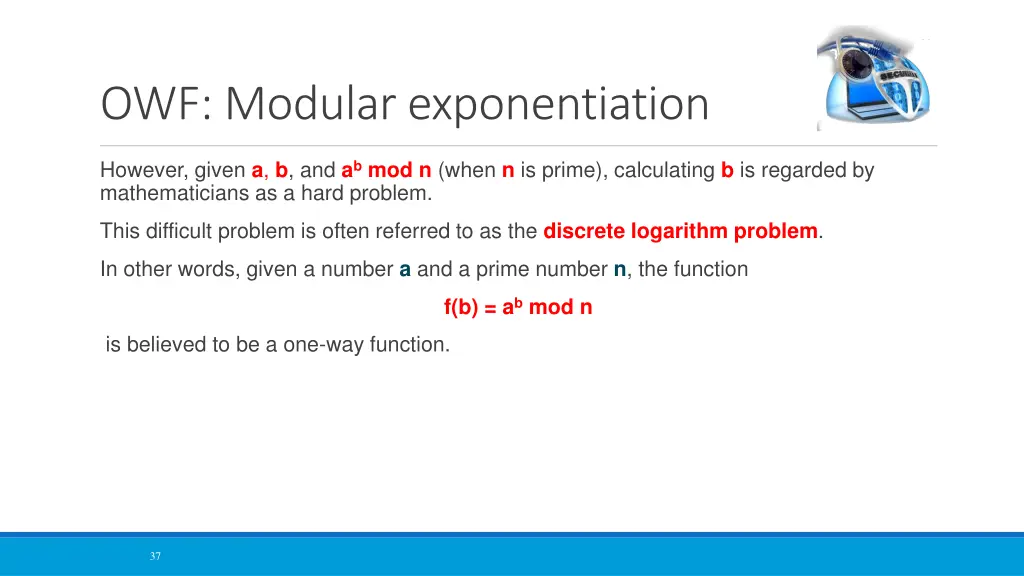 owf modular exponentiation 1