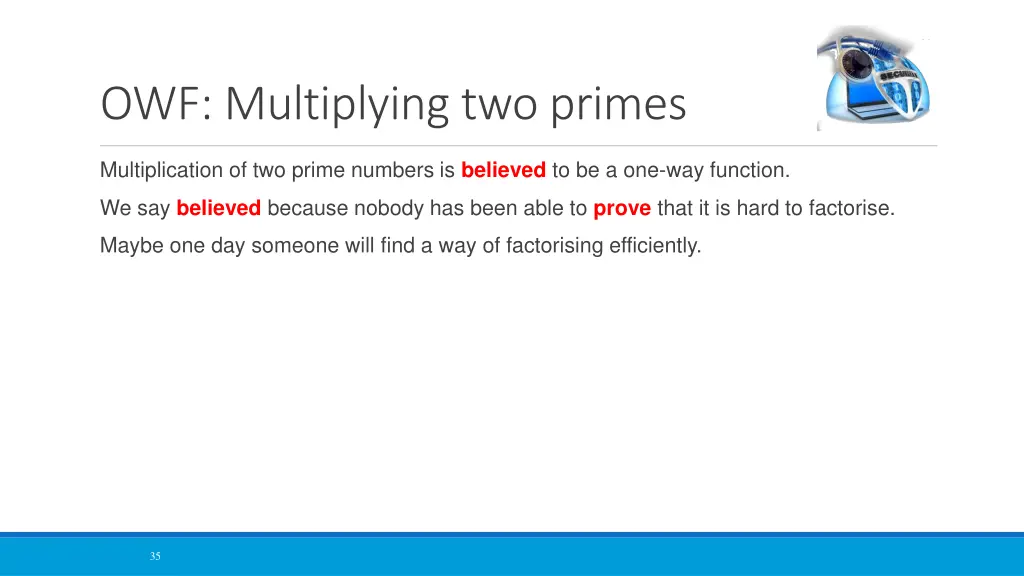 owf multiplying two primes 1