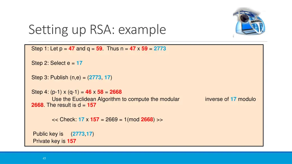 setting up rsa example