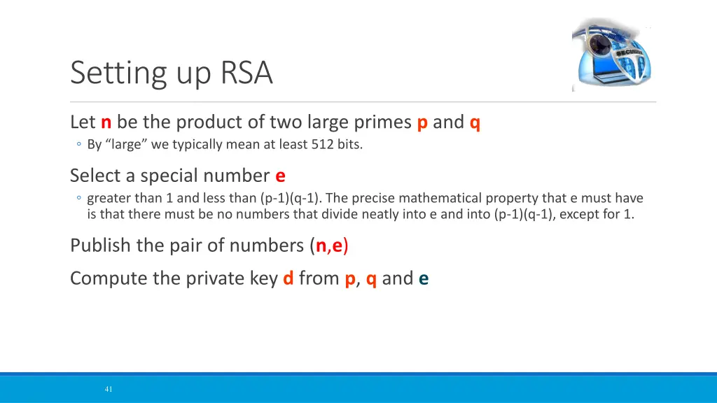 setting up rsa