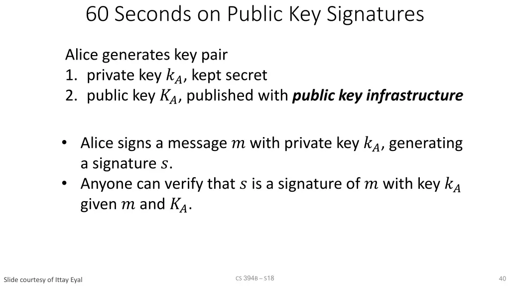 60 seconds on public key signatures